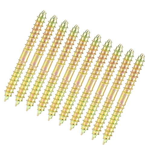 Tornillos de espiga de doble extremo de Zenithaur, 10 piezas de 660 mm de tornillos roscados con conectores de muebles para carpintería para pernos barras