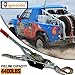 Bigorenda Come Along Winch,2T(4410lbs) Pulling Capacity,Heavy Duty Ratchet Power Puller Tool with Dual Gears,2 Hooks Hand Winch Cable,12FT Steel Cable,Automotive Hoist Cable Puller for Vehicle Rescue