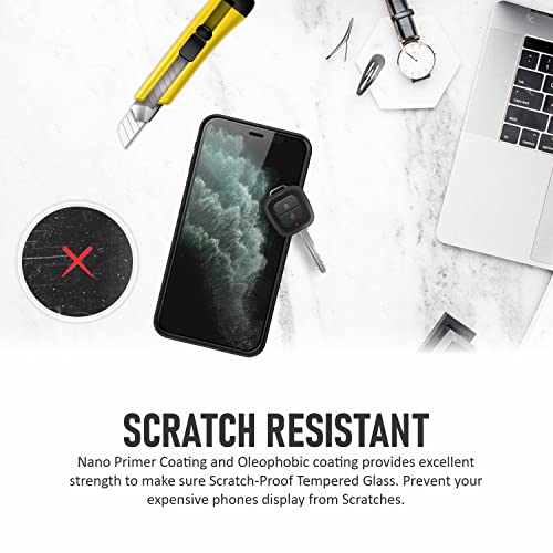 Image of SupCares Privacy Tempered Glass for iPhone 11 Pro, iPhone X and Xs (5.8 Inch) With Installation Kit | Military-Grade Gorilla Screen Protector | Edge to Edge Coverage | Black
