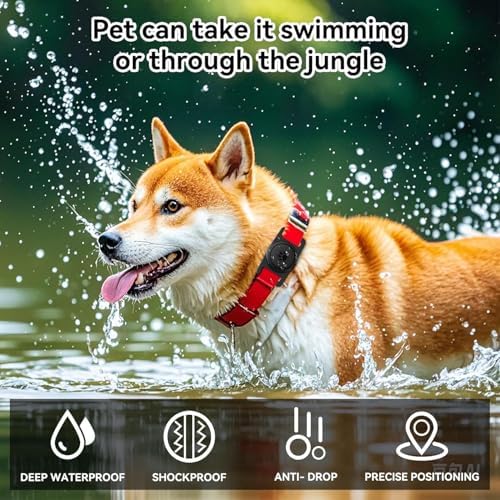 2Pack Case Compatible with AirTag Dog Collar Holder, Waterproof Silicone Case, Black — view 6