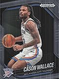 2024-25 PANINI PRIZM BLACK #20 CASON WALLACE OKLAHOMA CITY THUNDER BASKETBALL OFFICIAL TRADING CARD OF NBA