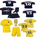 Kid / Youth Paris Saint-Germain PSG FC 2017 2018 17 18 Replica Home & Away Jersey of Neymar Jr, Cavani & Di Maria Kit: Jersey, short, socks + Soccer Bag
