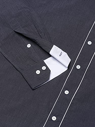 Image of SHIRT THEORY Check Cotton Full Sleeves Casual Shirt for Men II Solid Premium Cotton Shirt II Stylish Shirt for Men II Men Casual Shirt II