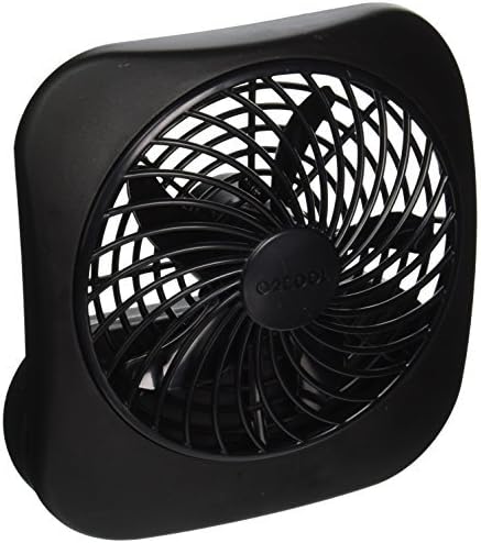 O2COOL Treva 5 Inch Battery Powered Fan Portable Desk Fan 2 Cooling Speeds with Compact Folding & Tilt Design Cubicle Accessories Small Portable (Black) - Image 2