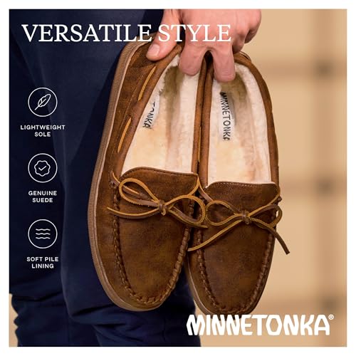 Image of Minnetonka Men's Pile Lined Hardsole Slipper