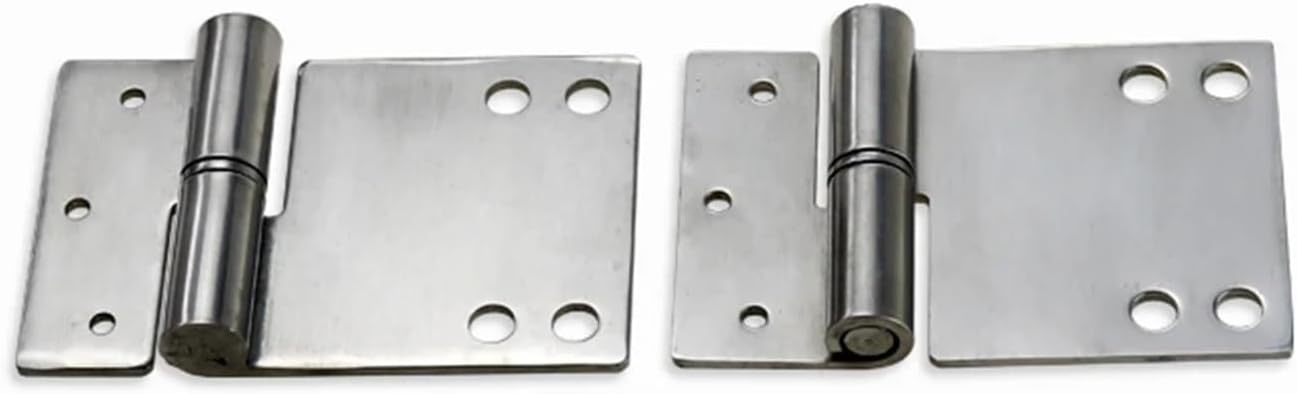 Hinge Detachable Stainless Steel Irregular Flat Folding and Detachable Large Hinge for Industrial Cabinet Doors 1Pcs(Right)