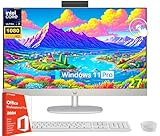 HP 27" All-in-One Desktop Computer, FHD IPS Touchscreen, Intel 12-core Ultra 7 155U (Up to 4.8 GHz), 32 GB DDR5, 1 TB SSD, Wi-Fi 6, HDMI, Wireless KB & Mouse, Windows 11 Pro, w/Lifetime Office 2024
