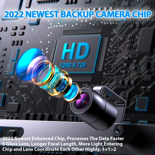 Erapta Backup Camera 720P Hd License Plate Front Rear 149° Wide View Reversing Camera Starlight Night Vision Hideable Mount Diy Grid Ip69 Waterproof For Automotive Car Truck Suv Rv Van (T02) #TOP2