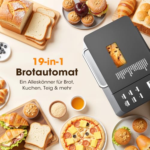 Foto von 19 in 1 Brotbackautomat mit Auto Zutatenfach & Doppelheizung, LFGB-geprüft
