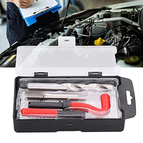 Klanata 15-Piece M14x1.50mm Thread Repair Kit Set, Compatible Hand Tool for Damaged Threads in Steel, Iron, Aluminum, Precision Thread Inserts for Repair