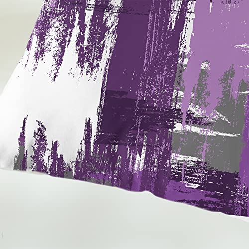 Calitime Throw Pillow Cases Pack Of 2 Cozy Fleece Interlaced Watercolor Brush Strokes Decorative Cushion Covers For Couch Bed Sofa Farmhouse Decoration 18 X 18 Inches Purple #TOP5