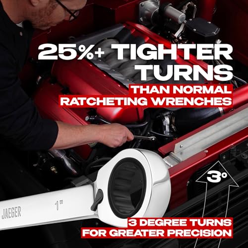 Image of Jaeger 1 Inch Reversible Ratchet Wrench, 15 Offset, 12-Pt, SAE