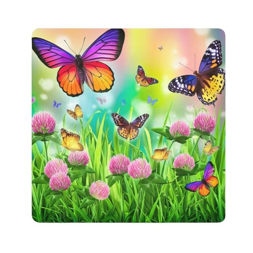 ODAWA Camera Protective Wrapper 21.7 In, Rainbow Butterfly Garden Travel Makeup Bag Organizer, Easy-Storage Magic Cloth for Camera Tablet Laptop