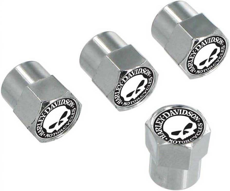 Harley-Davidson Willie G. Skull Valve Stem Cap Covers Chrome - 5 Pack HDVC240