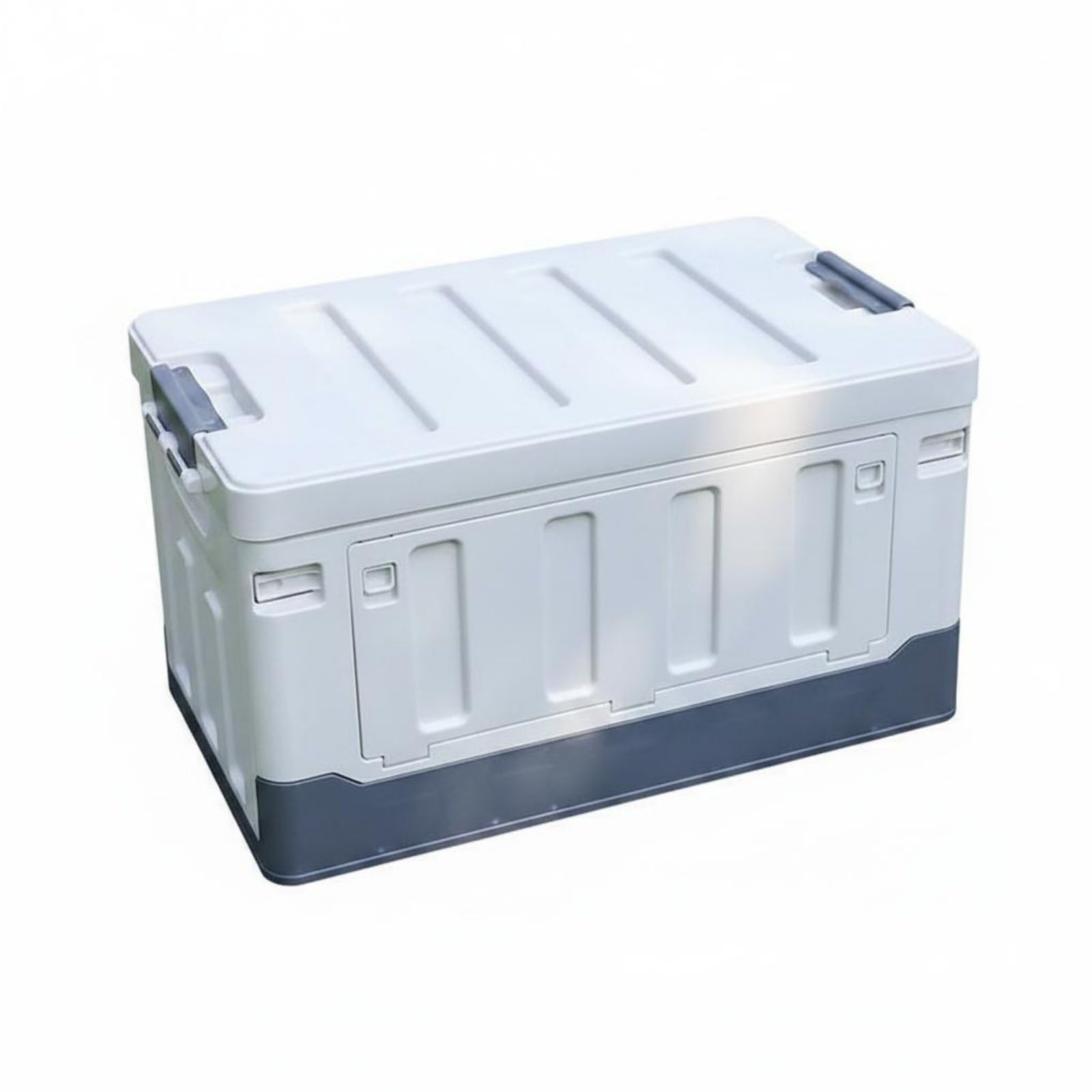 Milageto Caja Organizadora Plegable Contenedor Plegable Cesta Almacenamiento Caja Maletero con Acceso Lateral Rápido y Divisiones Modulares en PP Adecuada para, color to 4, Grande 70L