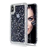Jesiya for iPhone XR Case Case 3D Stars Stardust Glitter Sparkle Bling Case Luxury Shiny Crystal Rhinestone Diamond Clear Protective Case Cover for iPhone XR