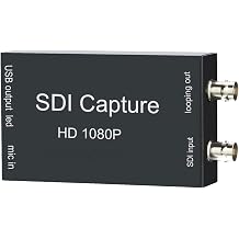 SDI to USB Capture Card Video Converter Adapter 1080P SDI Input to USB 3.0 Output for Live Streaming Mini Converter SDI Compatible Video and Audio to Computers Plug and Play