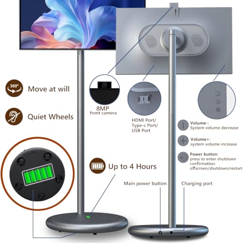 Image of 27 inch FHD Portable Smart TV,6GB+128GB Storage Android 13 Touch Monitor(Gray)
