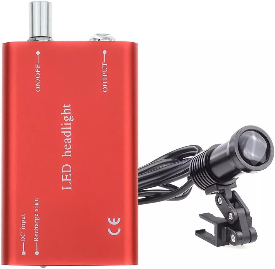 DY-009 5W Head Light with Two Clips with Light Shield for Magnifiers Color Red