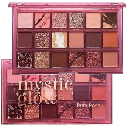 Paleta de Sombra Mystic Glow - Ruby Rose - Tons neutros, marrom, ...