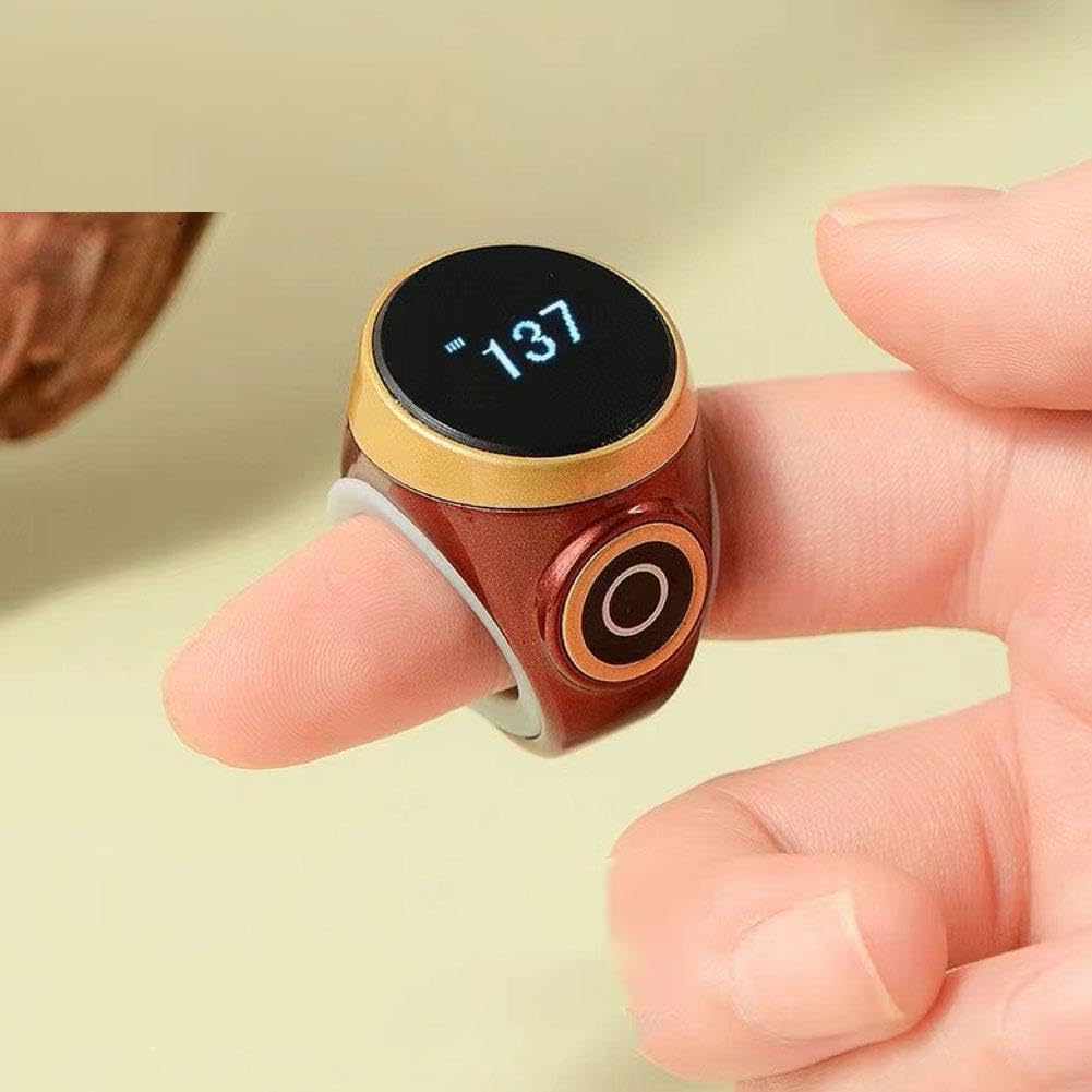 Smart Tasbih Tally Counter Ring – Compteur électronique Rechargeable, étanche, Avec Lumière, Pour Prières Et Marche