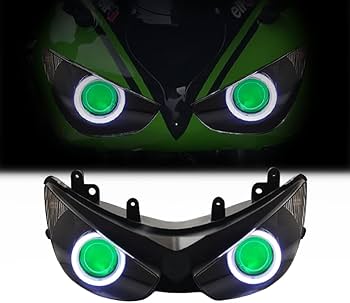 Amazon.com: KT Angel Eyes Headlight Assembly for Kawasaki Ninja ZX