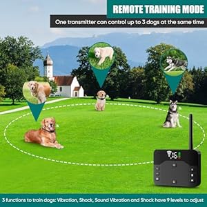   Wireless-Dog-Fence-Electric-Fence-Remote-Training-Collar-2-in-1-Wireless-Dog-Fence-Containment-System-with-Waterproof-Rechargeable-Training-Collar-for-MediumLarge-Sizes-of-Dogs-2-Dogs