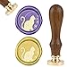 craspire Wax Seal Stamp Katze Und Mond, Vintage Siegel Wachs Stempel Tier Retro Holz Stempel Wachs Siegel 25mm Abnehmbare Messing Siegel Holz Griff Für Umschläge Einladungen Hochzeit Verschönerung