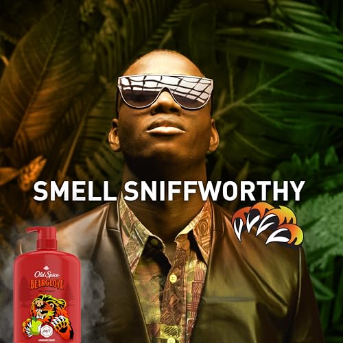 Image of Old Spice Cleansing Body Wash for Men, 3X Defense, 24 /7 Shower Fresh with Lasting Scent, 2-in-1 Body & Face Wash, Bearglove with Crisp Orchard Scent, 33.4 (Pack of 4)