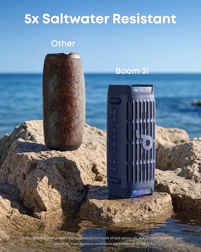 Image of Soundcore Boom 3i by Anker, 50W Compact Outdoor Speaker, Floating Playback | IP68 Waterproof, BassUp 2.0, Saltwater-Resistant, Bluetooth 5.3, 16H, TWS, ideal for Kayak /Fishing /Camping