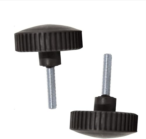 Tornillo de fijación para columpio, diámetro de 0.43 pulgadas, tornillos Torx M10 para porche, jardín, toldo oscilante, 2 piezas (negro)