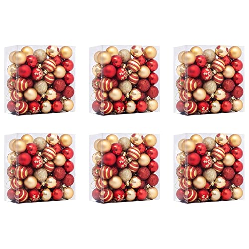 Lbvzxkad 300 Piezas Adornos para árboles de Navidad Bolas Adorno de Fiesta de Navidad Adornos de Bolas Colgantes de Navidad para El Hogar Regalo de Año