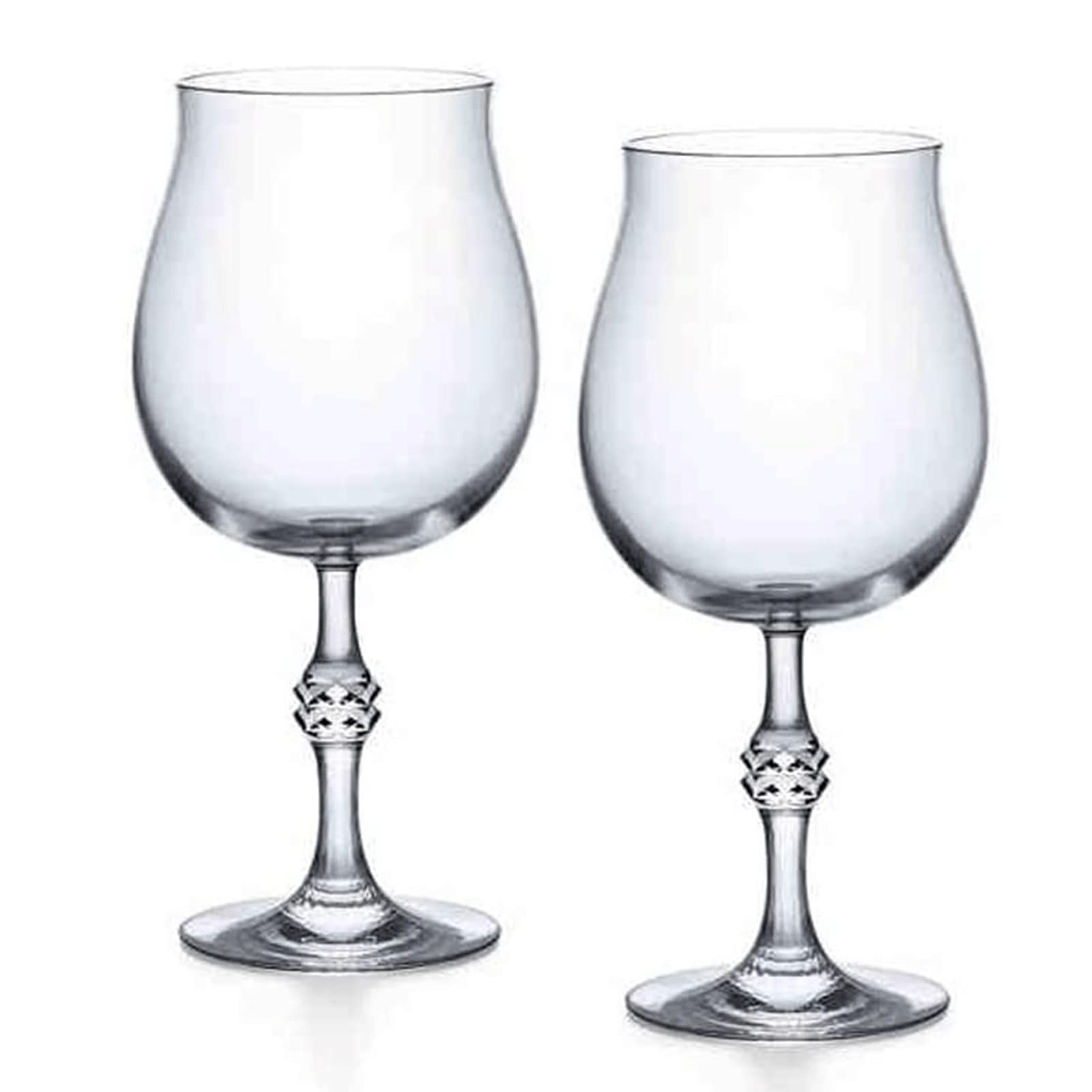 Clásico Juego Transparente de 2 Copas de Vino para degustación de cristalería Elegantes Copas de Vino Tinto aptas para lavavajillas Vino Exquisito cristalería Copa
