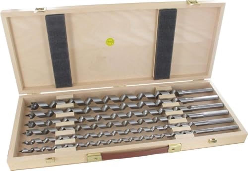 FAMAG Lewisbohrer-Satz im Holzkasten, 6-teilig Ø10,12,14,16,18,20mm, Gesamtlänge 460mm