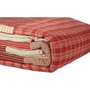 Vhcbrandsroryschoolhouseredpatchworkchambraycottonfarmhousebeddingprewashedluxurykingquiltking120x105 Urban Country Home Decor Vhc brands rory schoolhouse red patchwork chambray cotton farmhouse bedding pre washed luxury king quilt king 120×105 urban country home decor