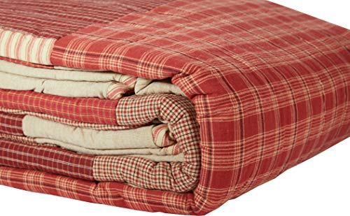 Vhcbrandsroryschoolhouseredpatchworkchambraycottonfarmhousebeddingprewashedluxurykingquiltking120x105 Urban Country Home Decor Vhc brands rory schoolhouse red patchwork chambray cotton farmhouse bedding pre washed luxury king quilt king 120×105 urban country home decor
