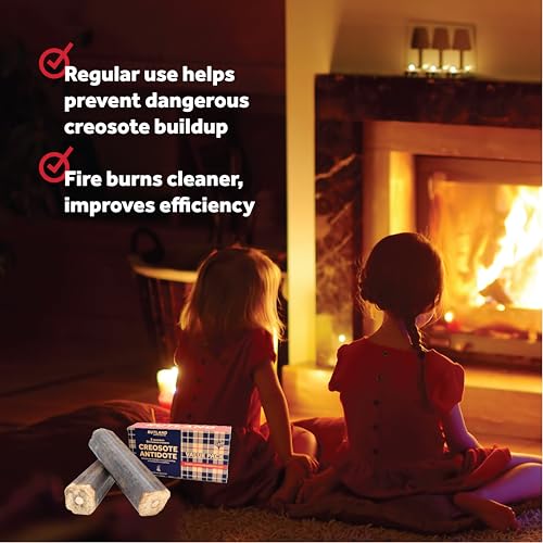 Rutland Creosote Antidote™ - Triple Power Remover Fire Logs - USA-Made Fireplace Cleaner & Chimney Sweeping Log - Premium Creosote Remover 2-Pack, 2.5 lbs Each Firelog - Image 7