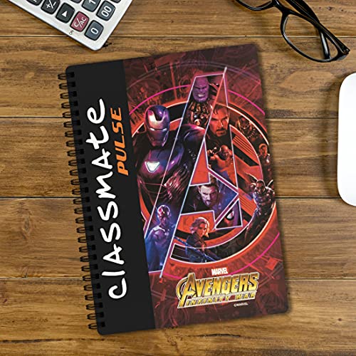 Classmate Pulse Single Subject Spiral Notebook - Pack of 4 | Unruled | 200 Pages | 24.0cm x 18.0cm | Attractive Cover Designs | Soft Cover |Notebooks for College Students (Image - 2)
