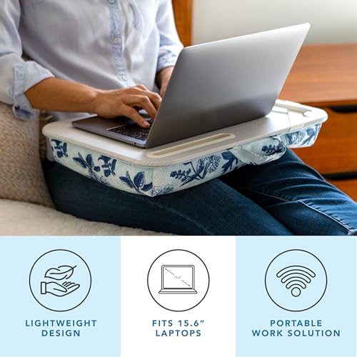 Image of LAPGEAR Designer Lap Desk - Blue Blossoms, Fits 15.6 inch Laptops