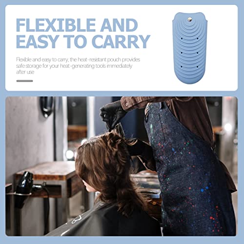 Funda aislante para plancha de pelo WOONEKY, funda resistente al calor de silicona para rizadores y planchas, ideal para viaje y almacenamiento miniatura 4