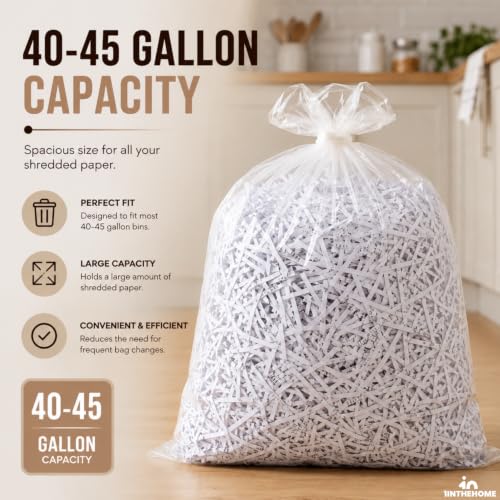 1InTheOffice Shredder Bags 40-45 Gallon, Paper Shredder Waste Bags, (100 Box) by 1InTheOffice - Used condition - Image 5