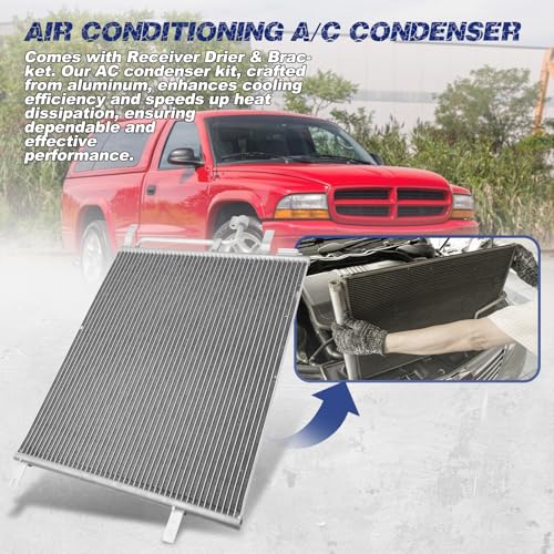 Image of Air Conditioning A /C Condenser Compatible with Dodge Dakota 2000-2004# 4929, 55055866AB, 55055866AD, 55055866AG, 55055866AC