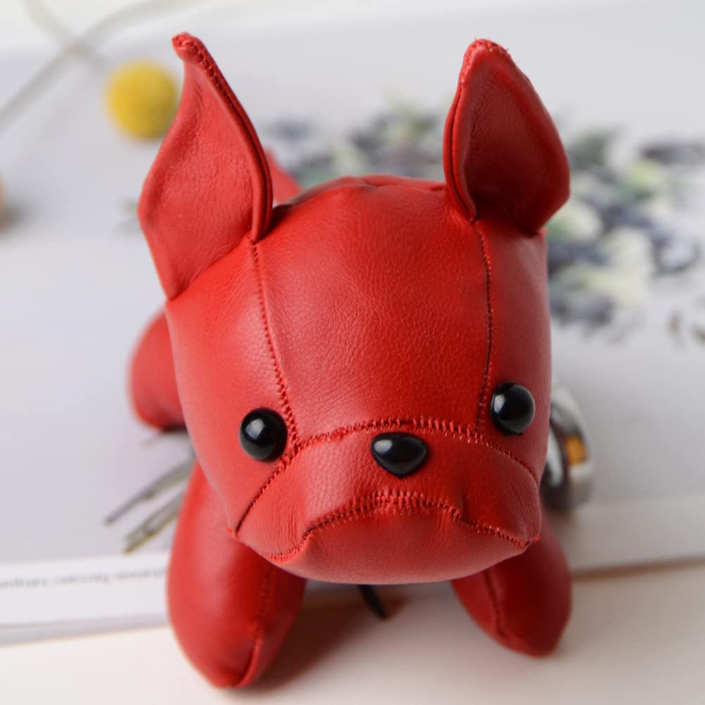 MIFANI Schlüsselanhänger mit französischer Bulldogge, niedlicher Hund, Metallring, Auto-Schlüsselanhänger, Taschenanhänger, Auto-Anhänger, passend for Geldbörse, Handtasche, Rucksack (Color : Roze)