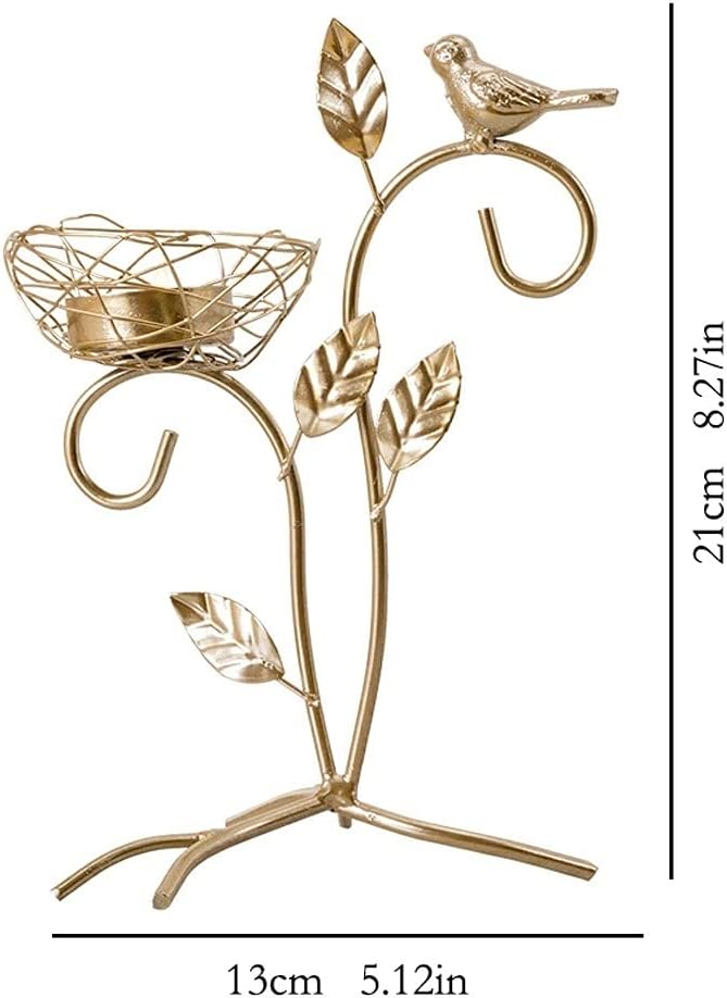 candle-holder Light Luxury Iron Bird Candle Holder Home Living Room Bedroom Creative Decoration Ornaments Dining Table Romantic Candle Lamp candlestick