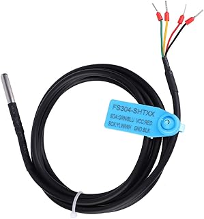 Zerodis デジタル温度湿度センサープローブ防水ステンレススチールケース付き高性能温度湿度センサープローブ土壌用超高速応答アプリケーション用5本セット (#3)