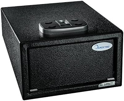 Pistol Safe Quick Access with 4-digit PIN Number Pad and 2 Emergency Keys by (standard size-biometric)