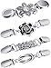 4 Pieces Vintage Sweater Shawl Clips Retro Cardigan Collar Clips Dress Shirt Brooch Clips for Women Girls Wearing, 4 Styles (Style Set 1)