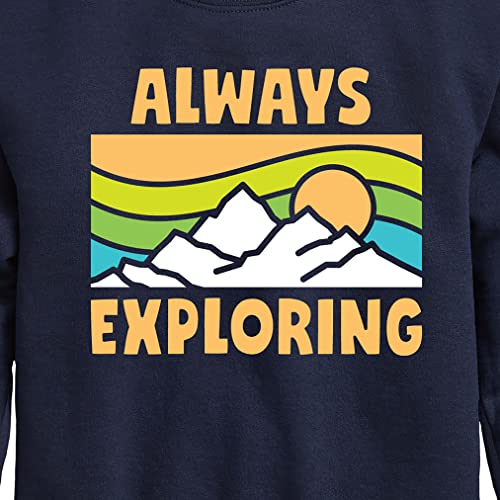 Instant Message - Always Exploring - Toddler & Youth Crewneck Fleece Sweatshirt3