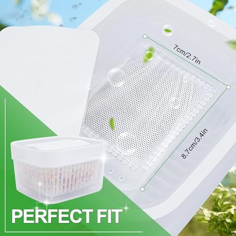 Carbon Filter Refills Compatible with OXO Greensaver Produce Keeper & Crisper Inserts, Compatible with Bluapple Produce Saver Balls, Filter Refill Bags, Keep Fresh Packet Refills, 8PCS