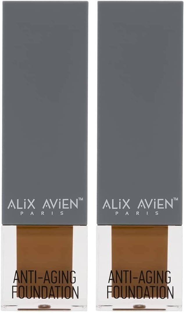 ALIX AVIEN Yaşlanma Karşıtı Vitamin İçeren Nemlendirici SPF15+ Fondöten - Anti Aging Foundation 512 Warm Brown (2 paketi)